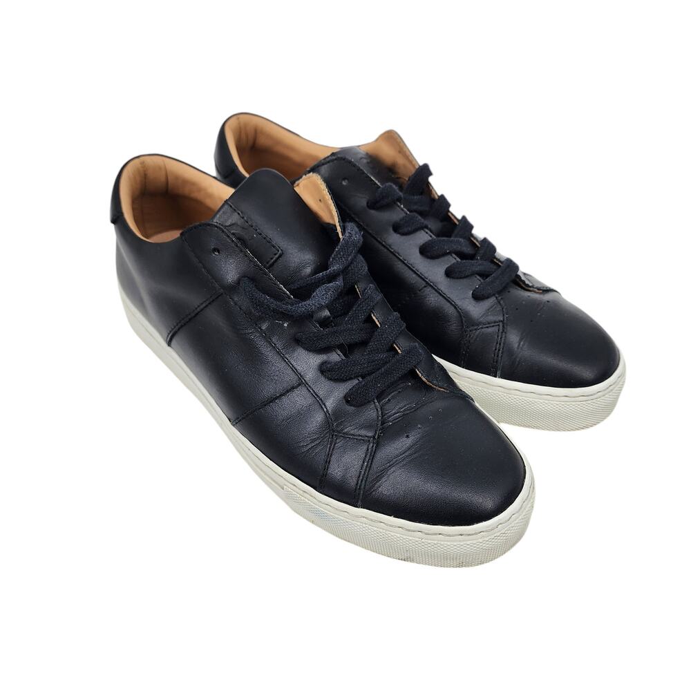 GREATS The Royale Nero Full Grain Leather LowTop Sneakers Made In Italy EU40 US7